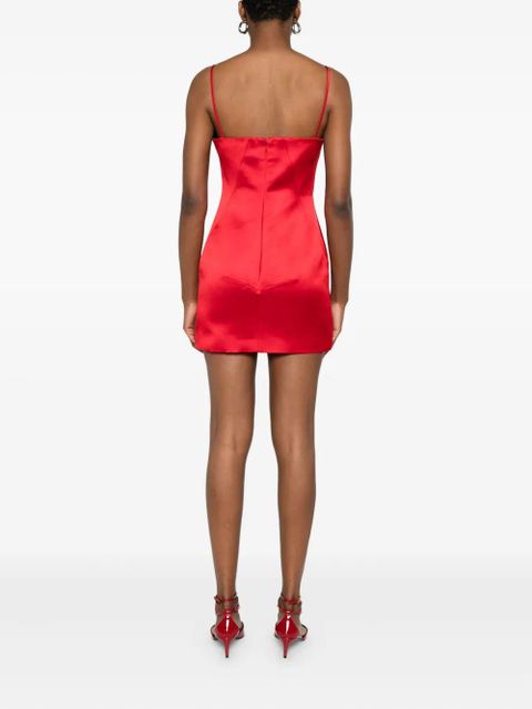 Givenchy square-neck satin mini dress - Red