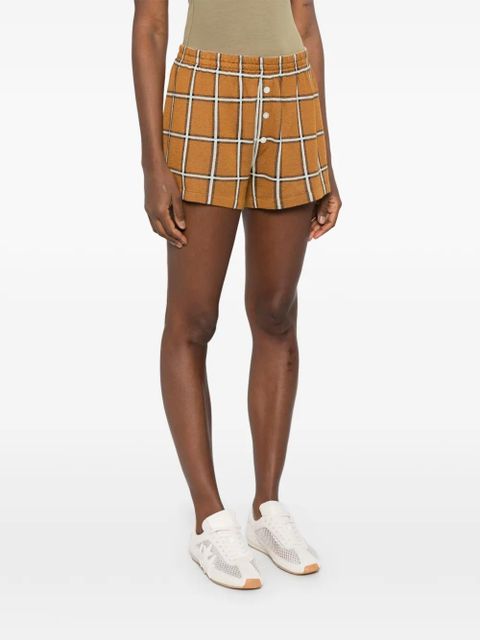 Guest In Residence plaid shorts - Brown