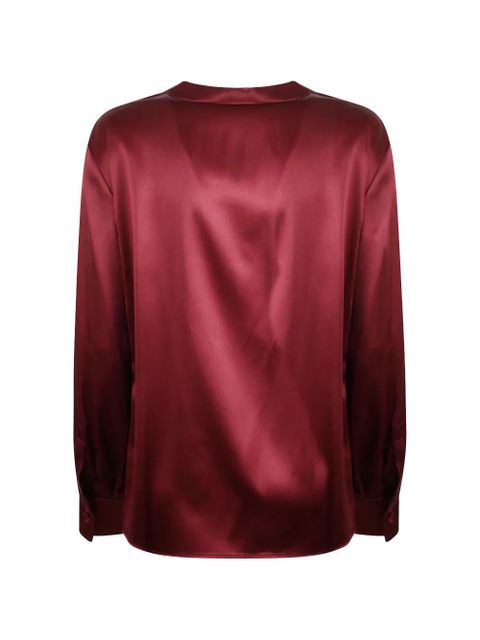 Max Mara knotted long-sleeve blouse - Red - zdjęcie produktu nr 2