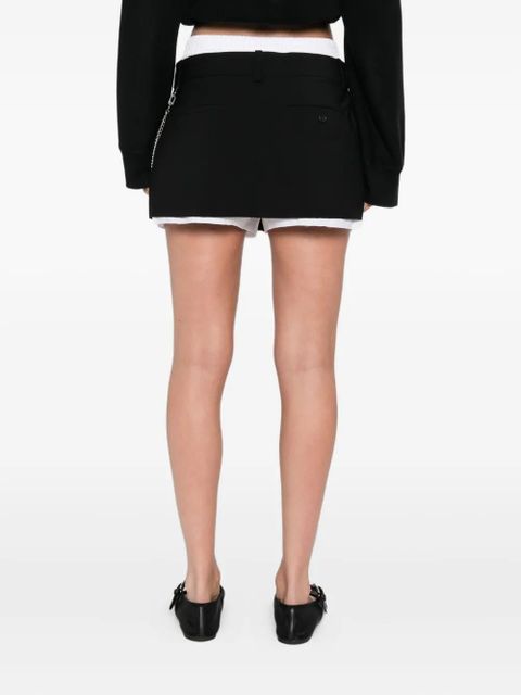 Alexander Wang pleated key-detail shorts - Black