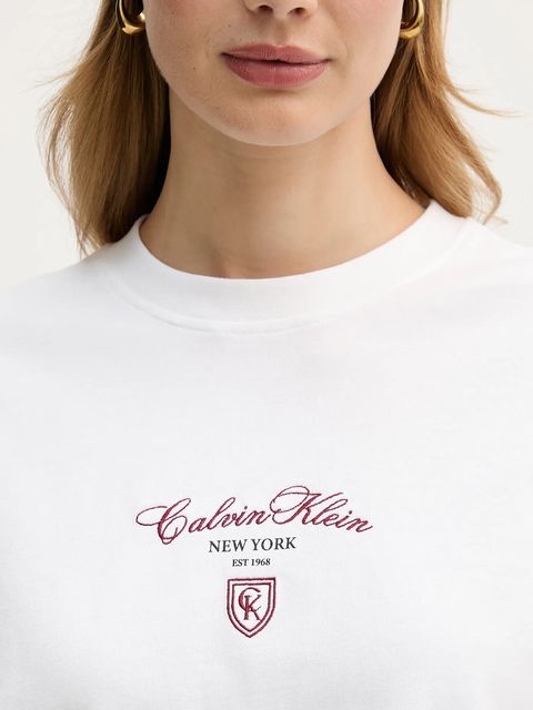 Calvin Klein Jeans t-shirt bawełniany damski kolor biały LV047E232G