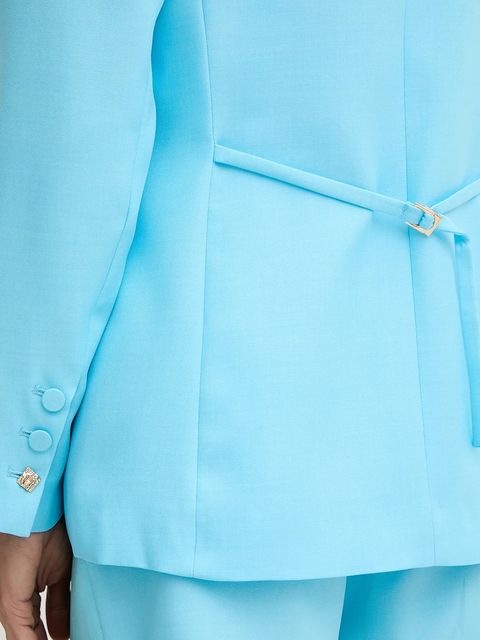 Morgan marynarka kolor niebieski jednorzędowa gładka VACY