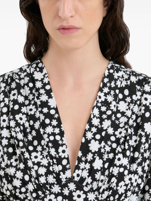 Marni floral-print mini dress - Black