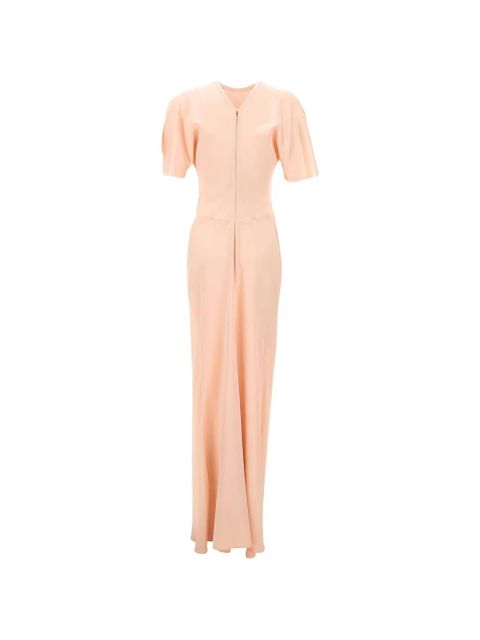 Victoria Beckham Isabella pleated crew-neck maxi dress - Pink - zdjęcie produktu nr 2