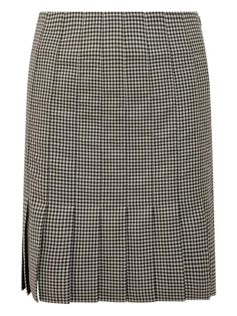 Ferragamo pleated gingham mini skirt - Black - zdjęcie produktu nr 1