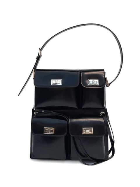 BY FAR silver-tone hardware crossbody bag - Black - zdjęcie produktu nr 1