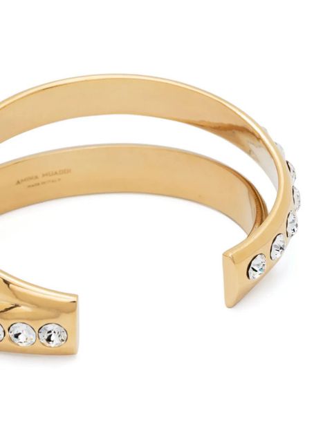 Amina Muaddi Jahleel crystal bangle bracelet - Gold