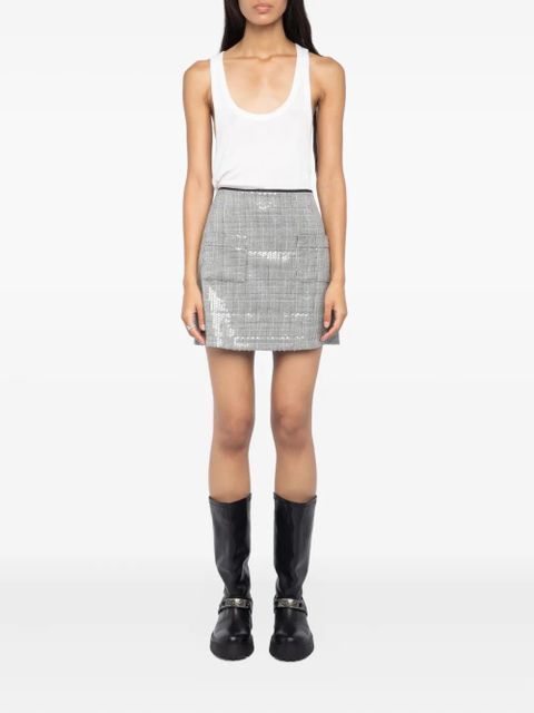 Zadig&Voltaire Jaime sequin-embellished mini skirt - Black - zdjęcie produktu nr 2