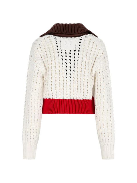 FENDI Chunky cotton cardigan - White - zdjęcie produktu nr 2