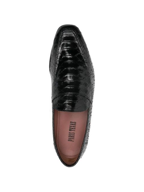 Paris Texas embossed flat shoes - Black