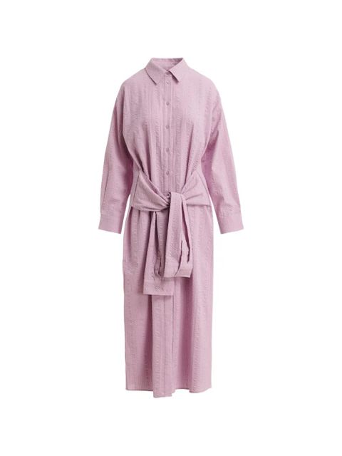 Essentiel Antwerp tie-waist oversized midi dress - Pink - zdjęcie produktu nr 1