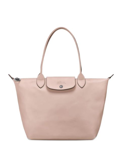Longchamp leather tote bag - Neutrals