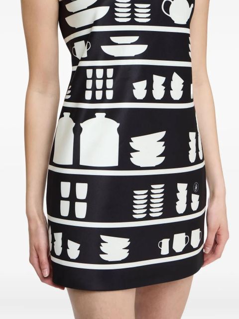 JW Anderson pottery-print mini dress - Black