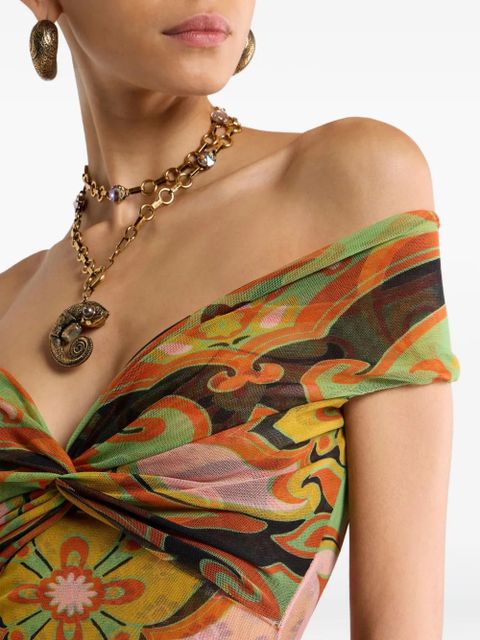 ETRO floral-print bodysuit - Green