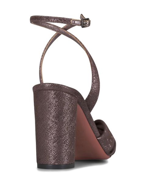 Aquazzura knotted-detail ankle-strap sandals - Brown