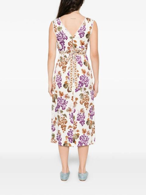 FARM Rio Grape Garden sleeveless midi dress - Neutrals