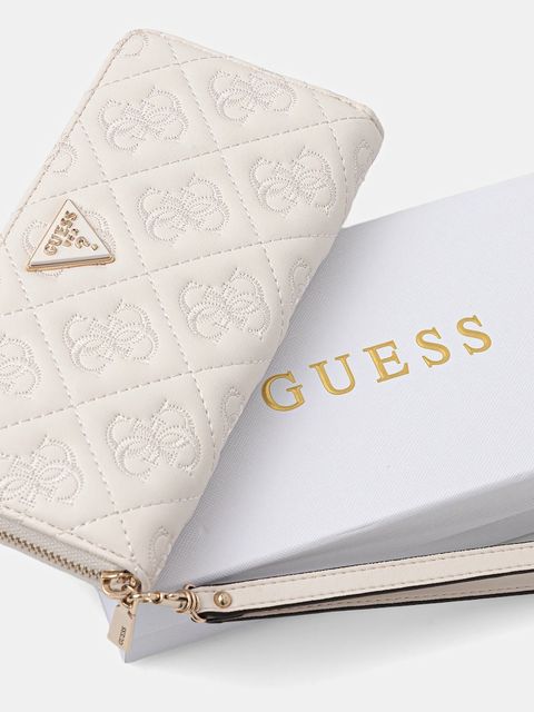 Guess portfel ADELASIA damski kolor beżowy SWQL96 58146