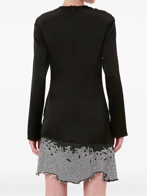 JW Anderson glitter-detail crew-neck minidress - Black