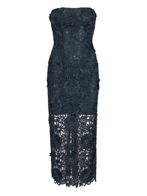 ROTATE BIRGER CHRISTENSEN floral-lace midi dress - Blue - zdjęcie produktu nr 1