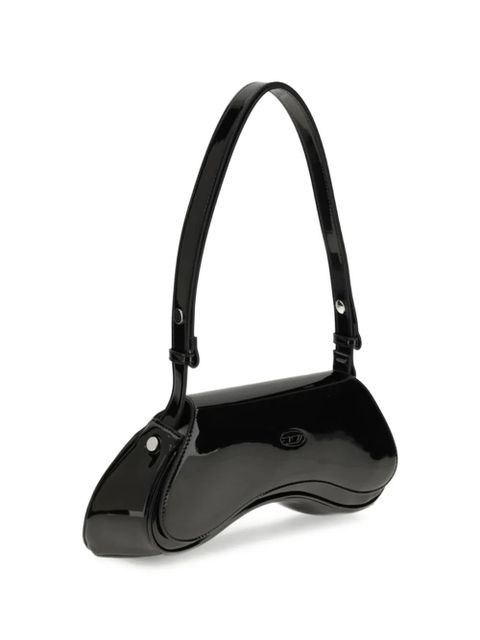 Diesel Play-Glossy patent-finish shoulder bag - Black - zdjęcie produktu nr 2