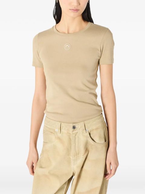 Marine Serre moon logo T-shirt - Neutrals