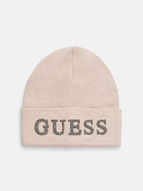 Guess czapka kolor beżowy AW5398 POL01 - zdjęcie produktu nr 1