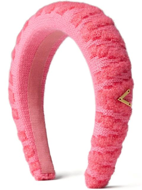 Valentino Garavani Vlogo cotton-blend headband - Pink - zdjęcie produktu nr 1
