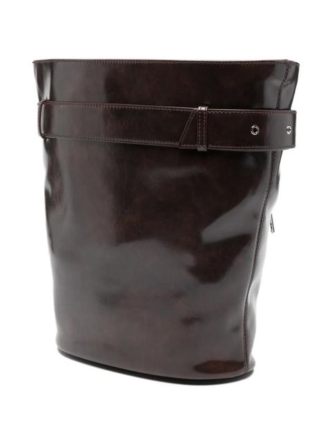 Osoi belted bucket bag - Brown