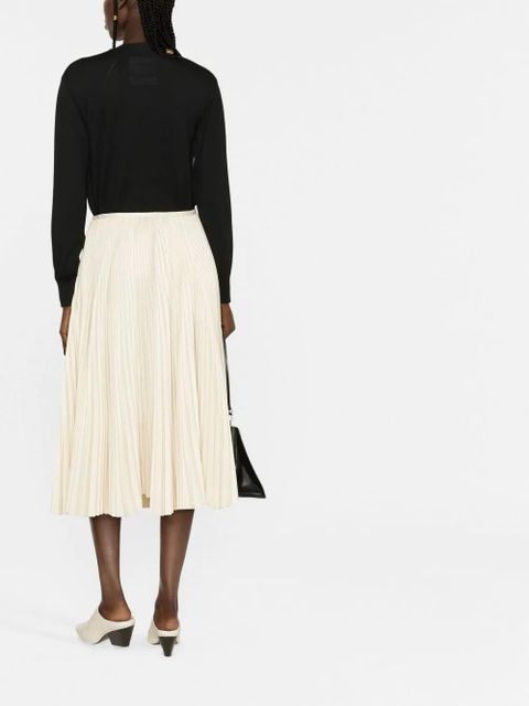 Jil Sander crew neck pullover sweater - Black