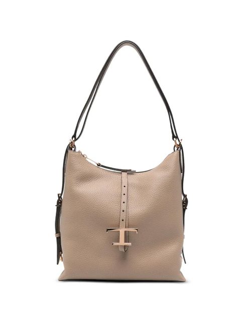 Tod's small T Timeless leather shoulder bag - Grey - zdjęcie produktu nr 1