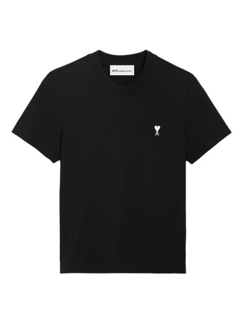 AMI Paris embroidered T-shirt - Black - zdjęcie produktu nr 1
