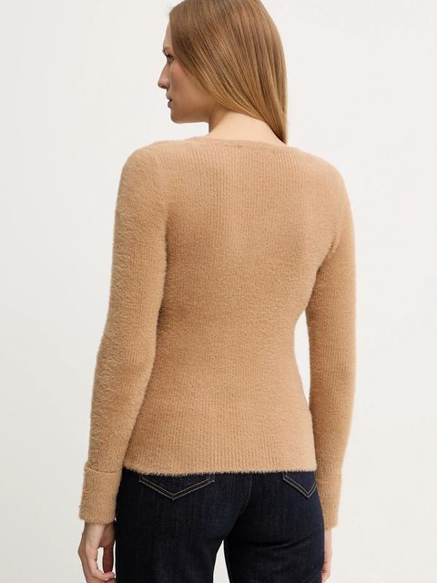 Morgan sweter MOOVE damski kolor brązowy lekki MOOVE