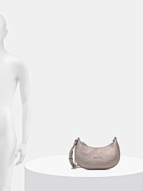 Patrizia Pepe torebka skórzana kolor szary 8B0309 L138