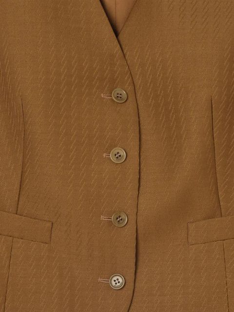 Burberry wool mohair waistcoat - Brown - zdjęcie produktu nr 2
