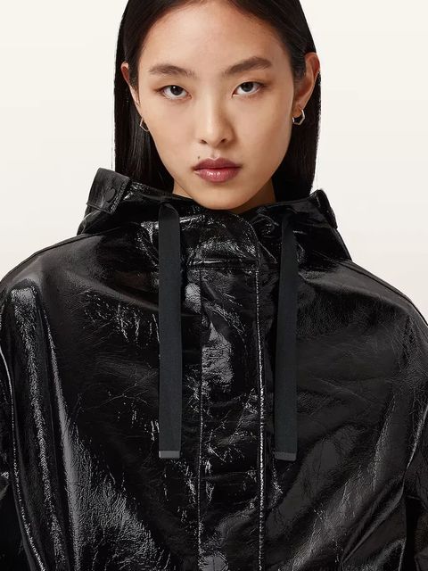 AllSaints kurtka KELSIE kolor czarny przejściowa W130OD - zdjęcie produktu nr 2