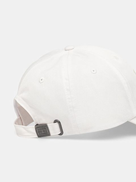 Tommy Jeans czapka z daszkiem bawełniana kolor biały AW0AW17815