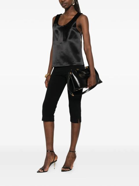 Saint Laurent pleated-detail top - Black - zdjęcie produktu nr 2