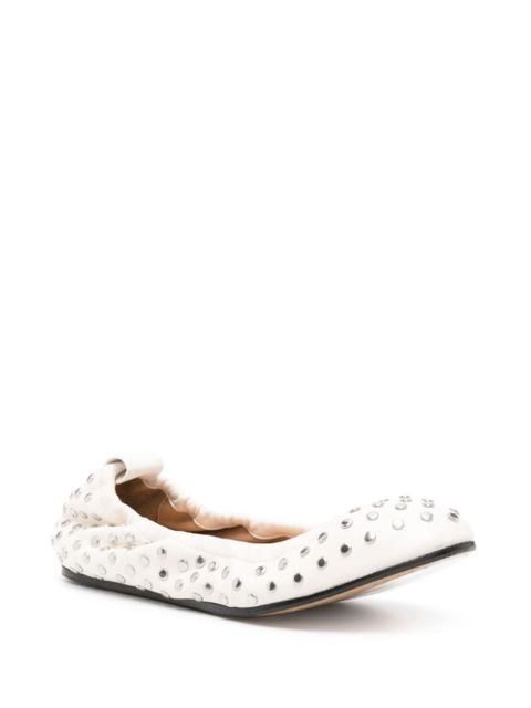 ISABEL MARANT Belna studded ballerina shoes - White
