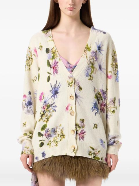 Blumarine floral-beaded cardigan - Neutrals - zdjęcie produktu nr 2