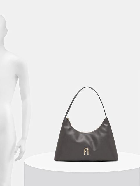 Furla torebka skórzana kolor szary WB00782.AX0733.4283S