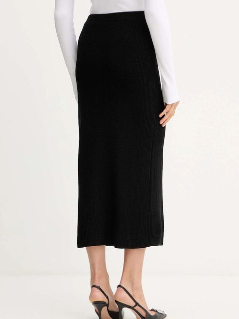 Patrizia Pepe spódnica z dodatkiem wełny kolor czarny midi ołówkowa 2G1042 K9O3A - zdjęcie produktu nr 2