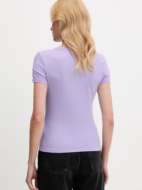 Tommy Jeans t-shirt bawełniany damski kolor fioletowy DW0DW21164