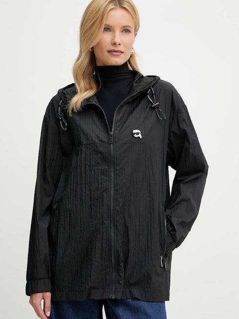 Karl Lagerfeld kurtka IKON damska kolor czarny przejściowa A3W15027 - zdjęcie produktu nr 1