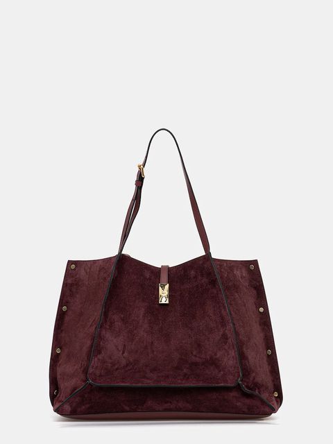 Pollini torebka zamszowa kolor bordowy PC4415PP0N QI1 - zdjęcie produktu nr 1