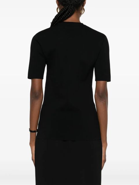 TOTEME crew-neck knitted top - Black