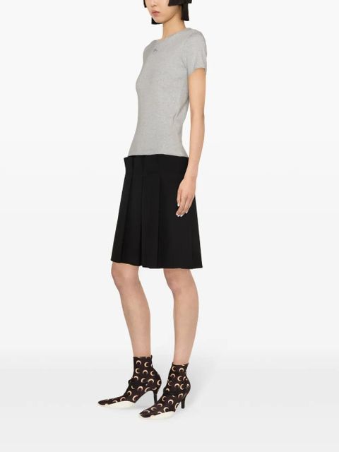 Marine Serre Crescent Moon organic-cotton T-shirt - Grey