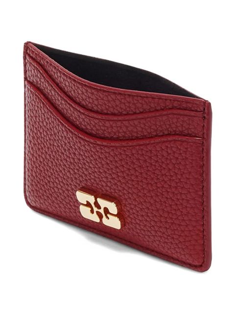 GANNI logo cardholder - Red