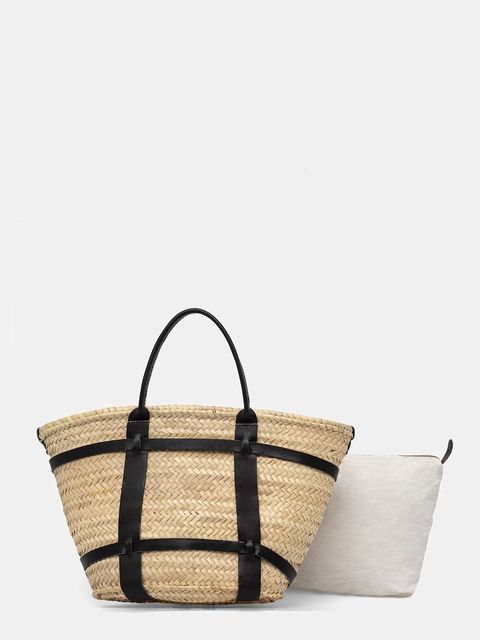 Answear.LAB torebka shopper damska pleciona - zdjęcie produktu nr 1