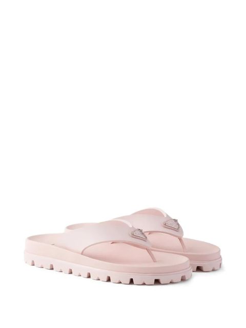 Prada triangle flat sandals - Pink - zdjęcie produktu nr 2