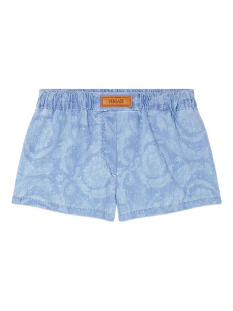 Versace Barocco jacquard chambray boxer shorts - Blue - zdjęcie produktu nr 1